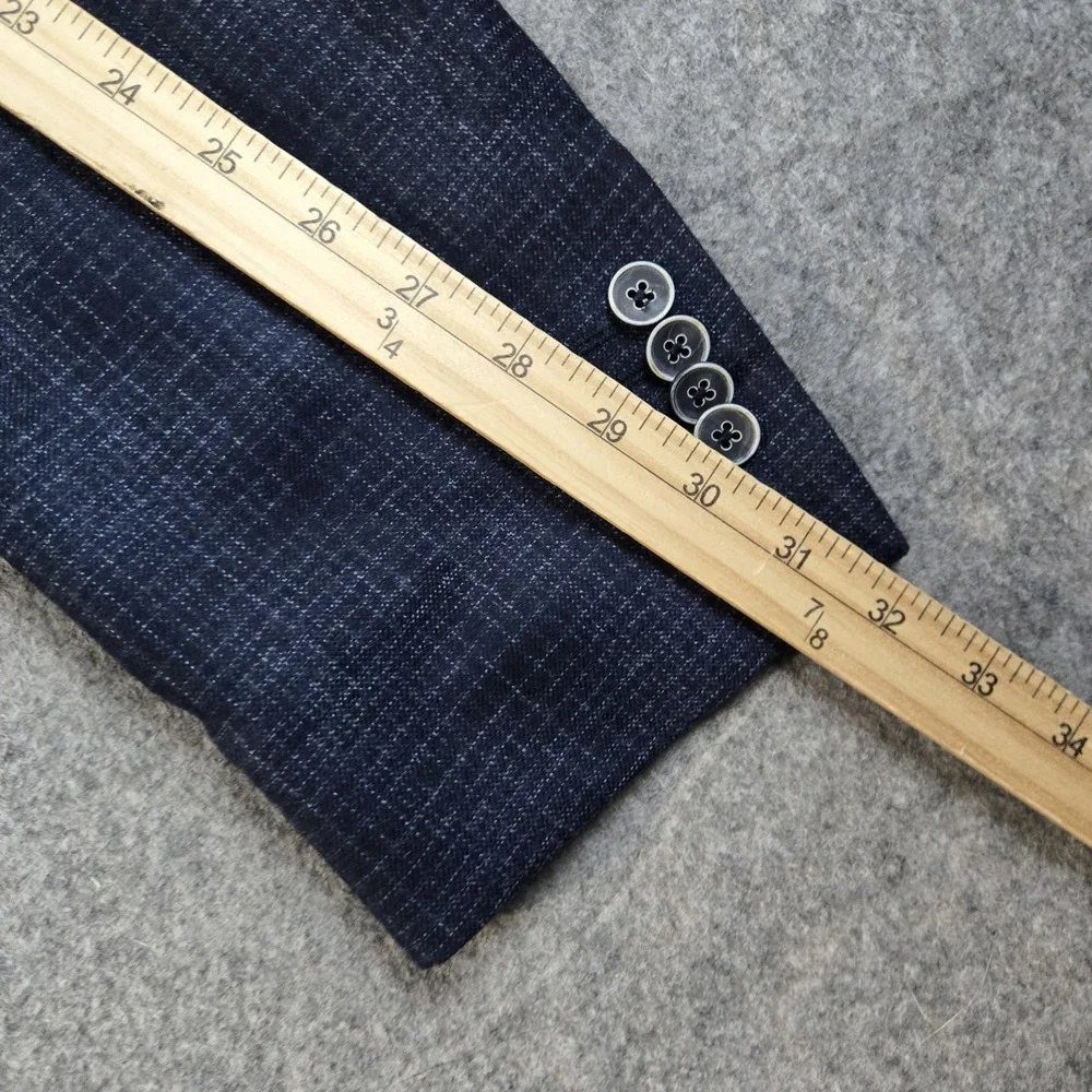 Alberto Zimni Blazer Mens 42‎ Blue Reda 1865 Super 110s Italy Made 2 Button